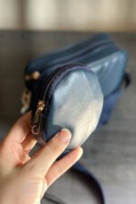 Crossbody Chevron Coin - Navy Blue - Image 5